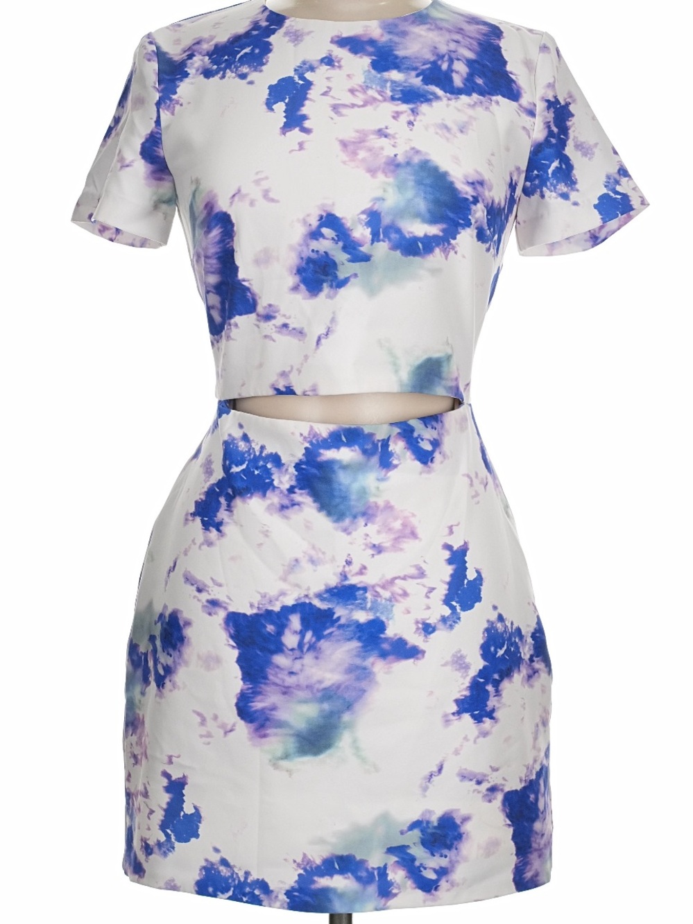 Bec & Bridge Dress White Blue & Purple Print
